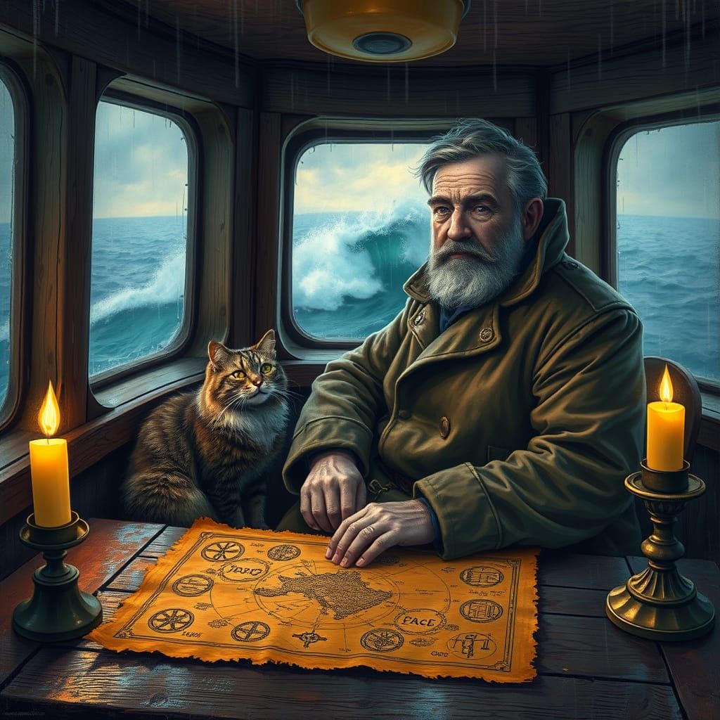 Weathered Sea Captain Finds Solace in Lighthouse Sanctuary