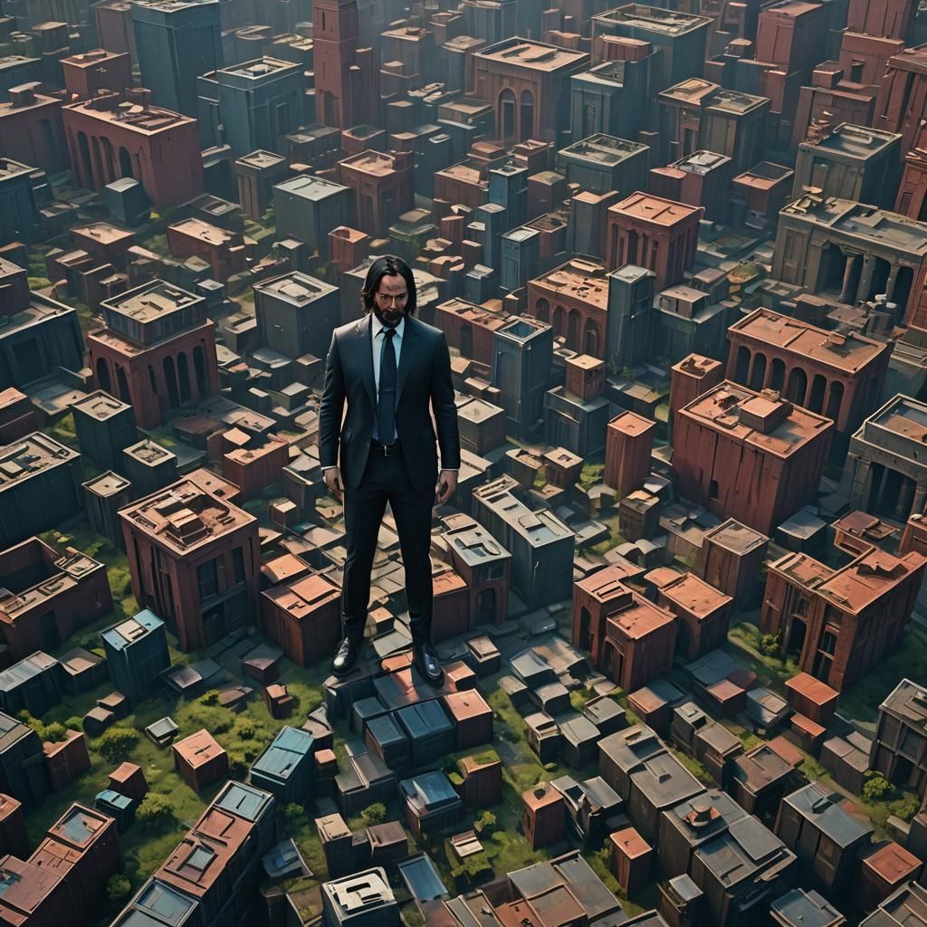 John Wick Detailed Matte Painting in 8K