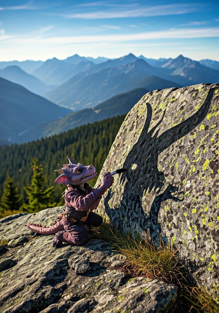 Mischievous Kobold Paints a Menacing Shadow