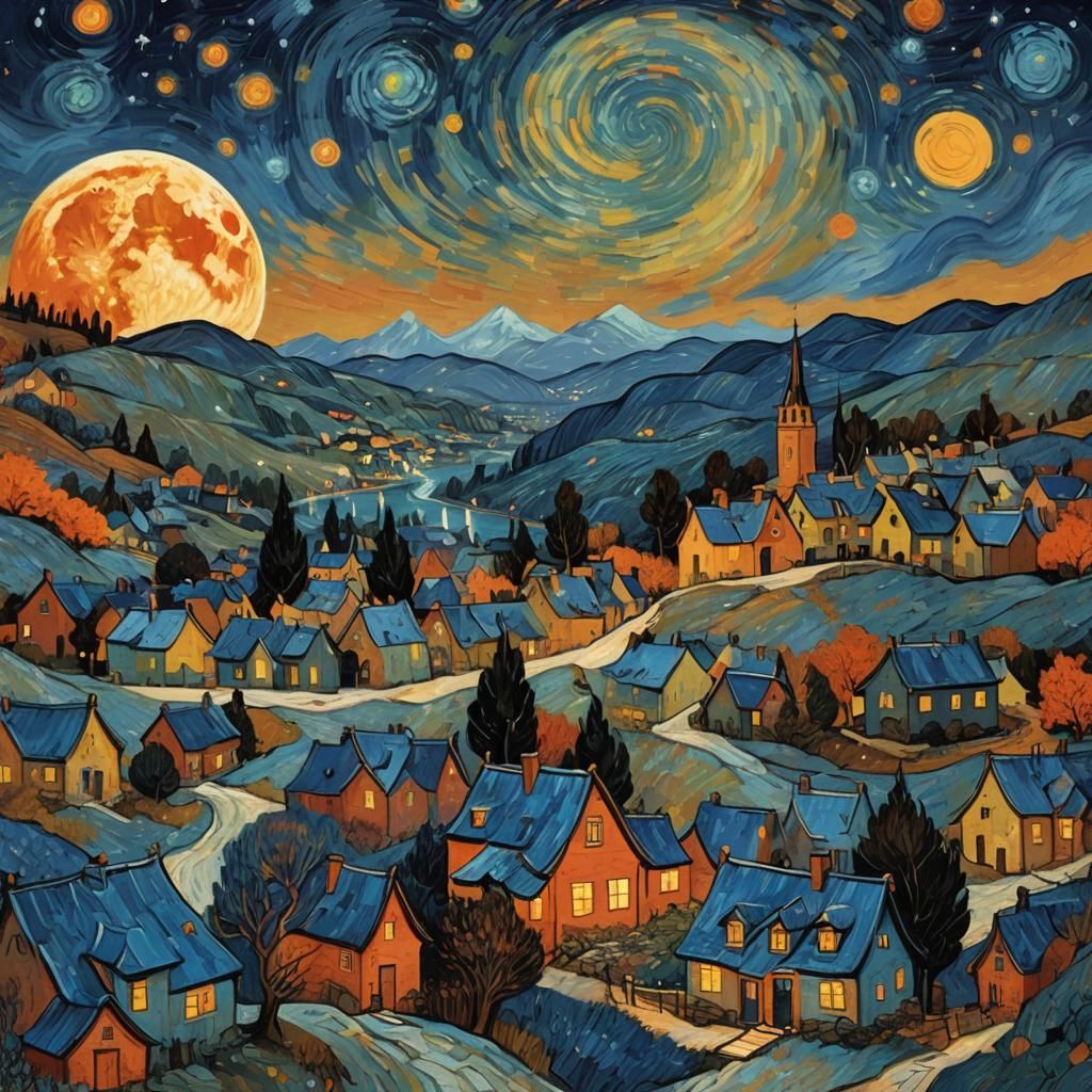 Enchanted Village: Starry Night Split-Screen