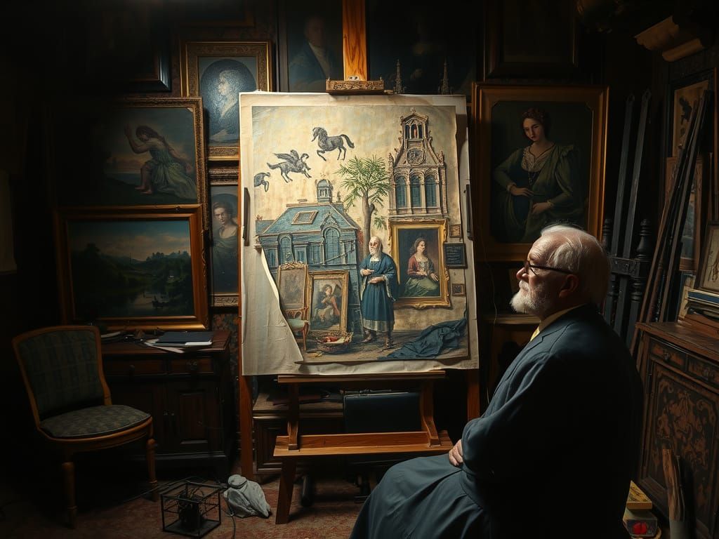 Surreal Vivid Room with Past Generations