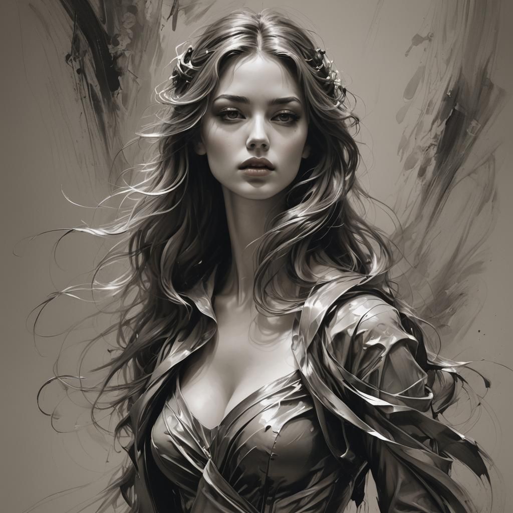 Hyperrealist Surreal Beauty with Dark Influences