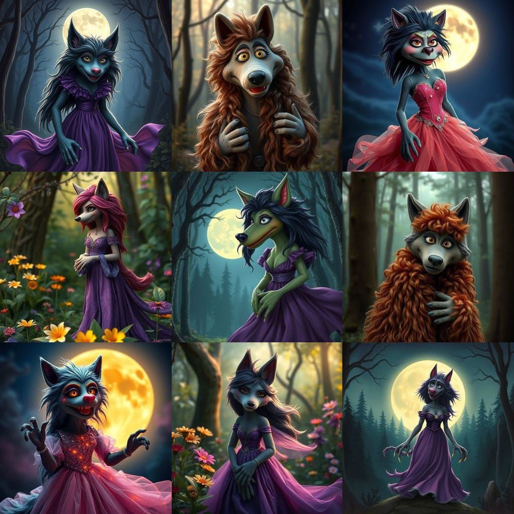 Beautiful Female Werewolf Muppet Monster