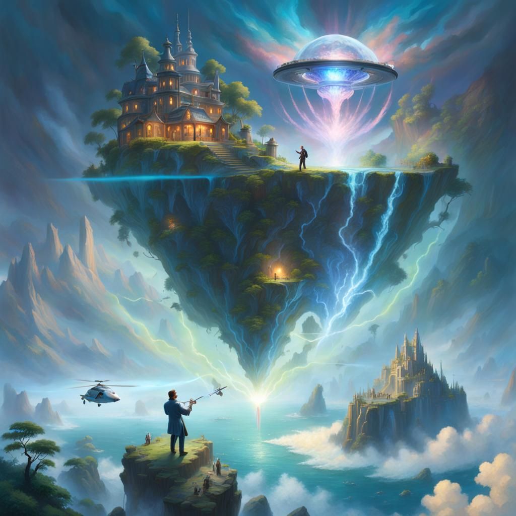 Anti-Gravity Invention: Ethereal Fantasy Concept Art