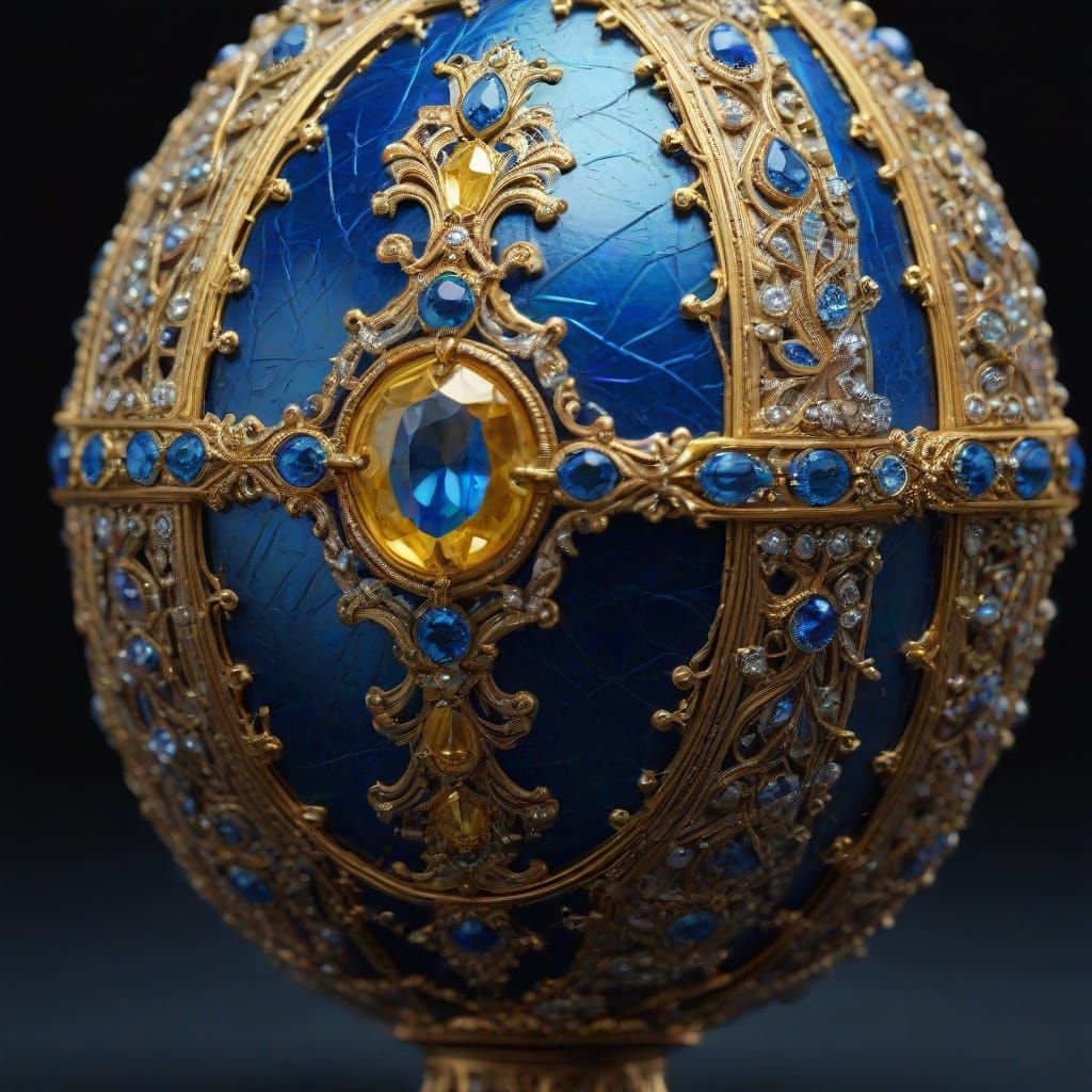 Luxurious Fabergé Egg in Golden Opulence