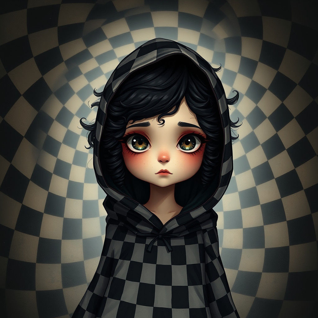 Stylized Portrait of a Girl in Dark Fantasy Style