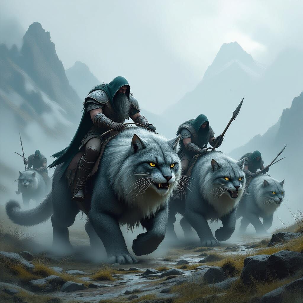 Trolls on Moor Cats Clash on Misty Mountains