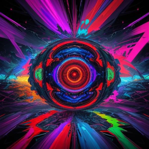 Mind Exploding with Electronic Waves in Surreal Dreamscape