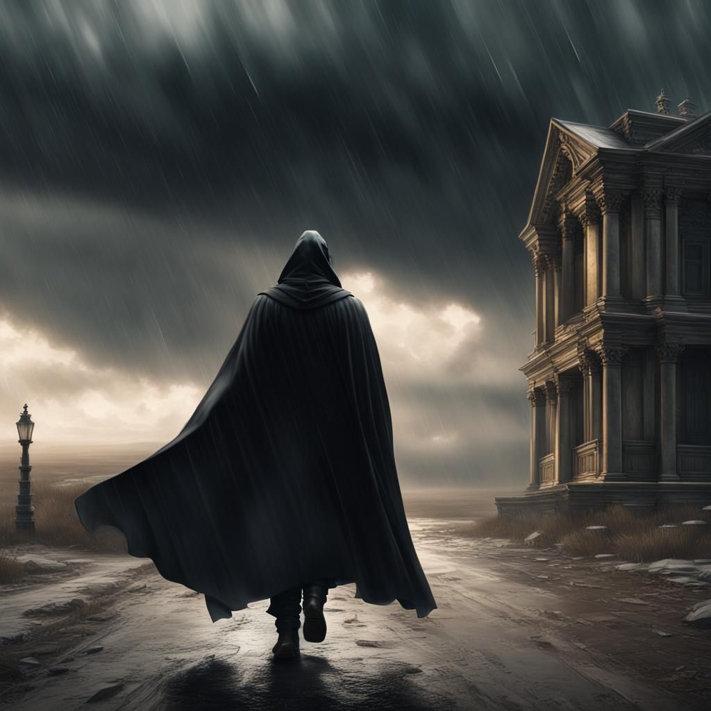 Ominous Figure Emerges from Storm