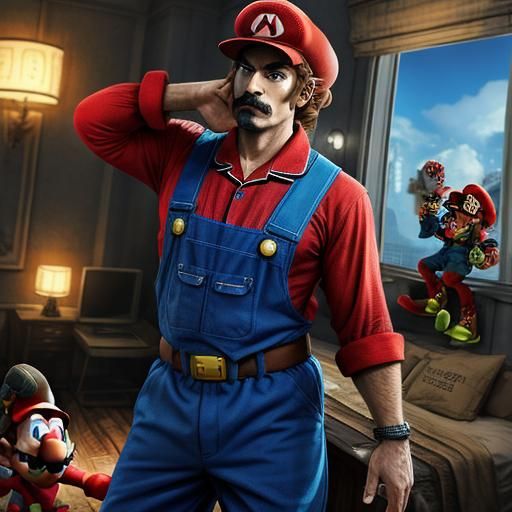 Post-Apocalyptic Mario in Cozy Pajamas