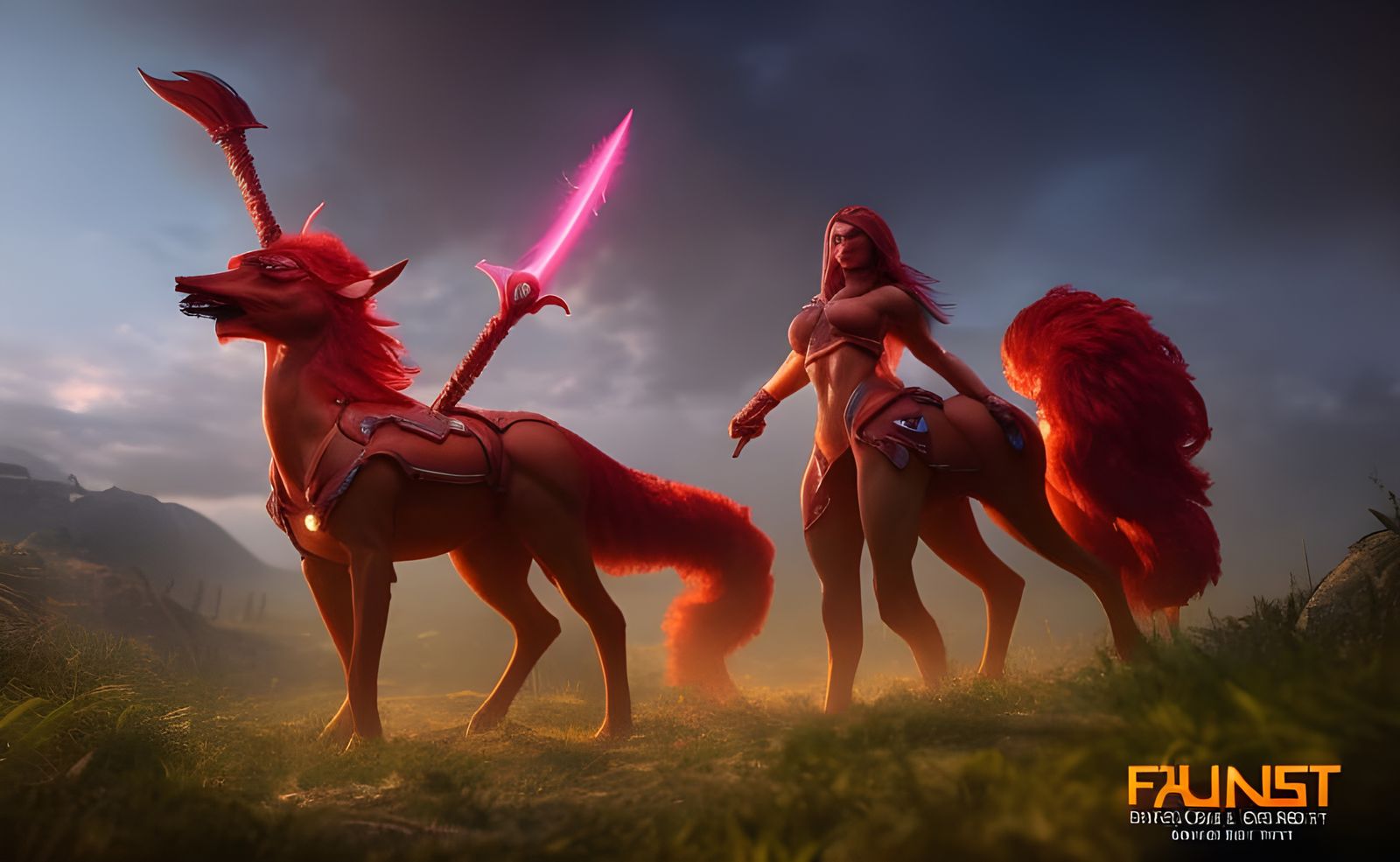 Detailed Female Centaur Concept Art in 8k