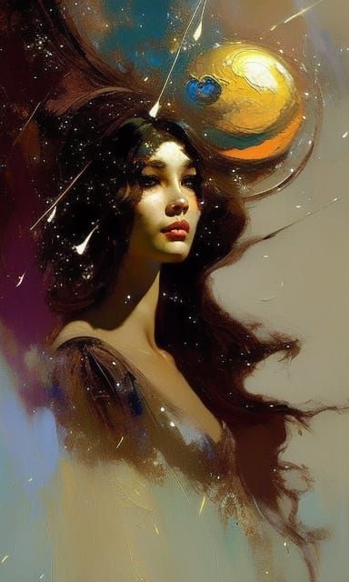 Jupiter Goddess Portrait in Speedpaint Style