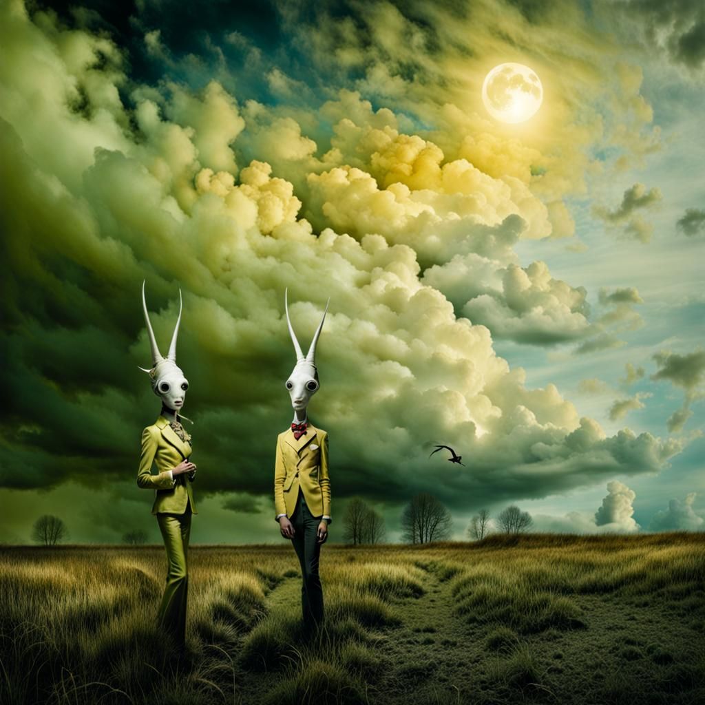 Surreal Alien Restaurant Celebration: Photorealistic Masterp...