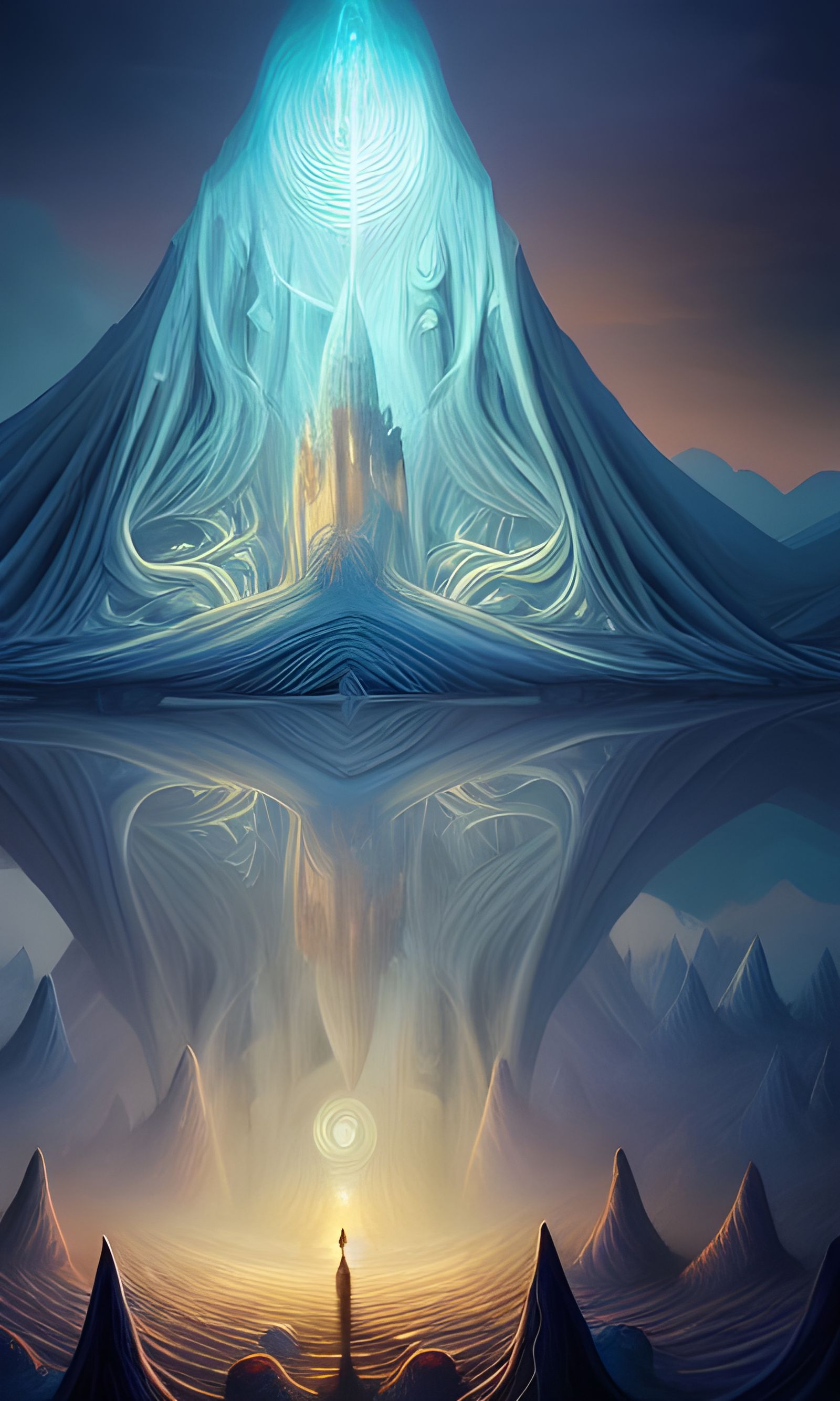 Ainur Enthroned: A Tolkien-Inspired Digital Art Piece