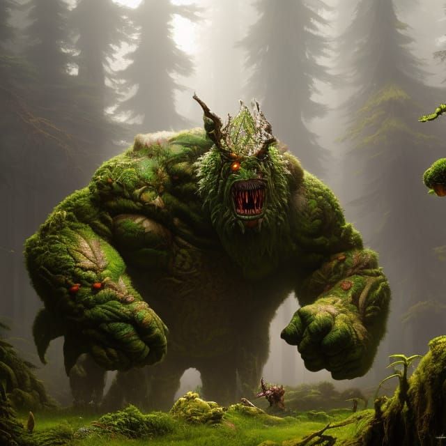 Ogre Striding Through Jungle: Hyperrealist Pop Surrealism