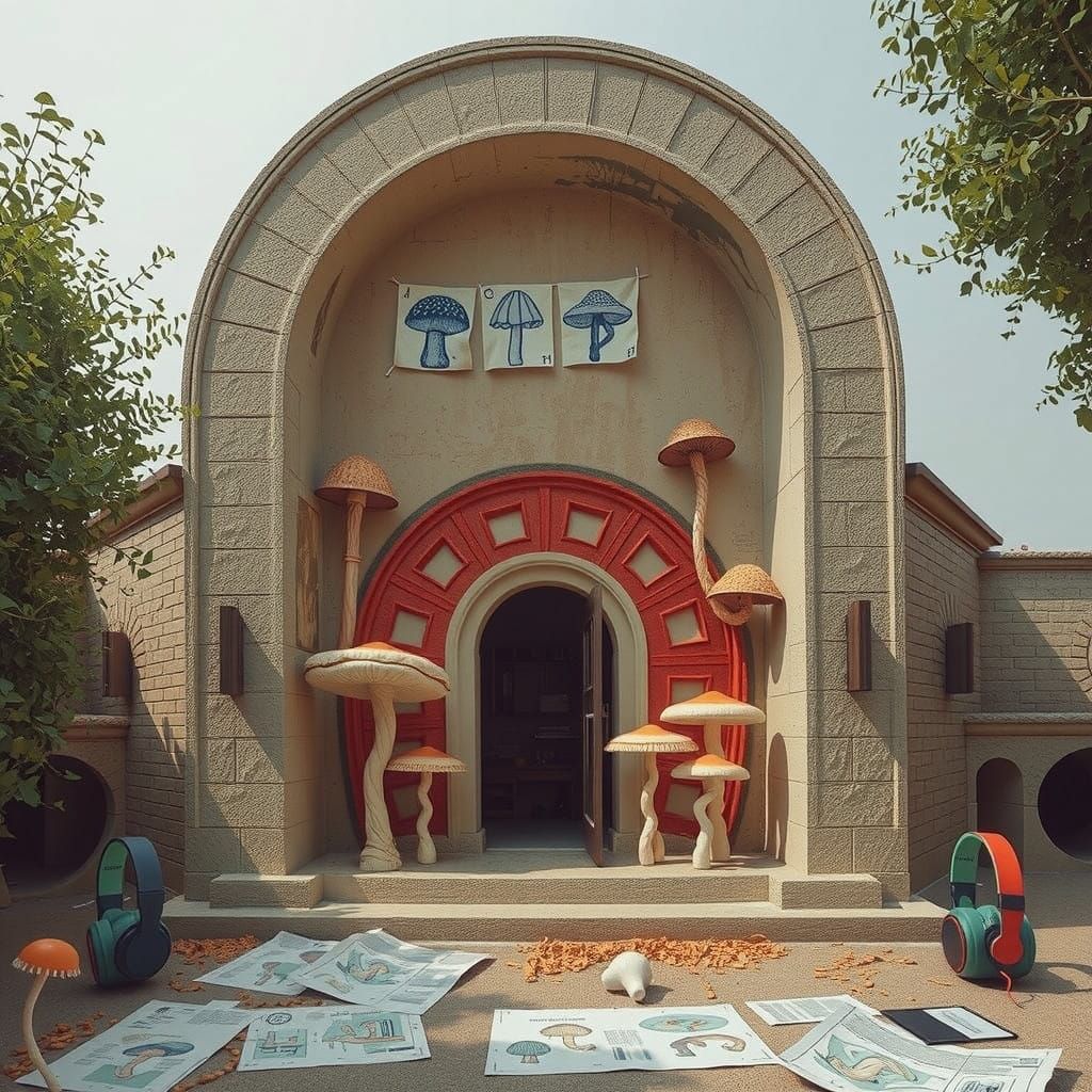 Vibrant Hyperreal Landscapes of Fungal Metropolis