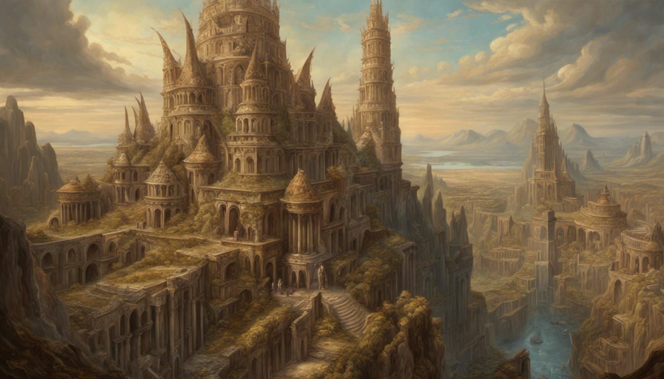 Fantastical Ruins of Valyria with Sphinxes