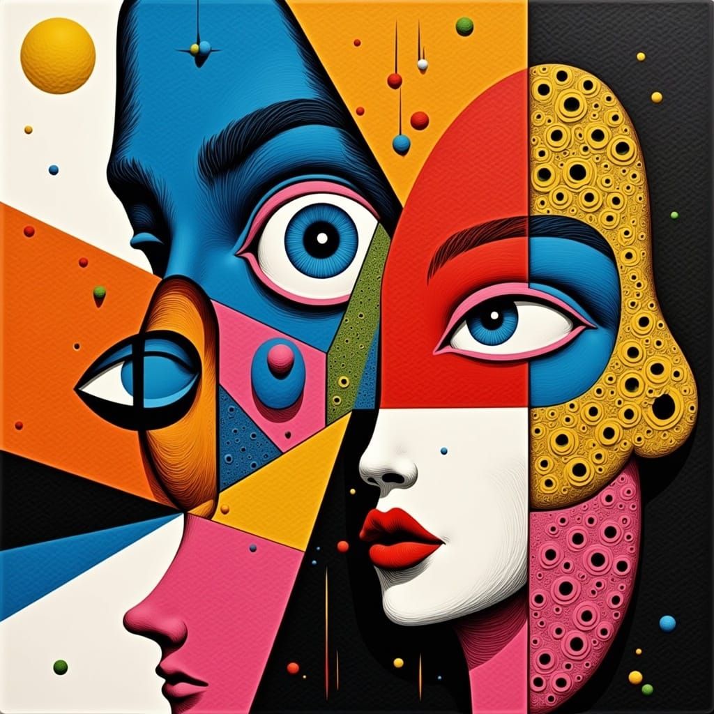 Monochrome Optical Illusion in Graphic Style