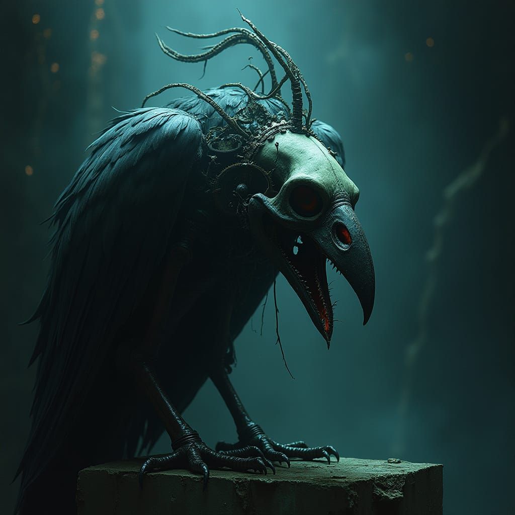 Clockwork Raven Skull in Forgotten Clock Tower