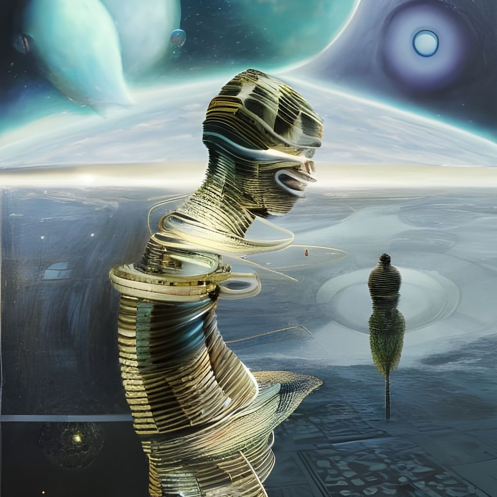 Ethereal Sci-Fi Painting: The End of Dreams