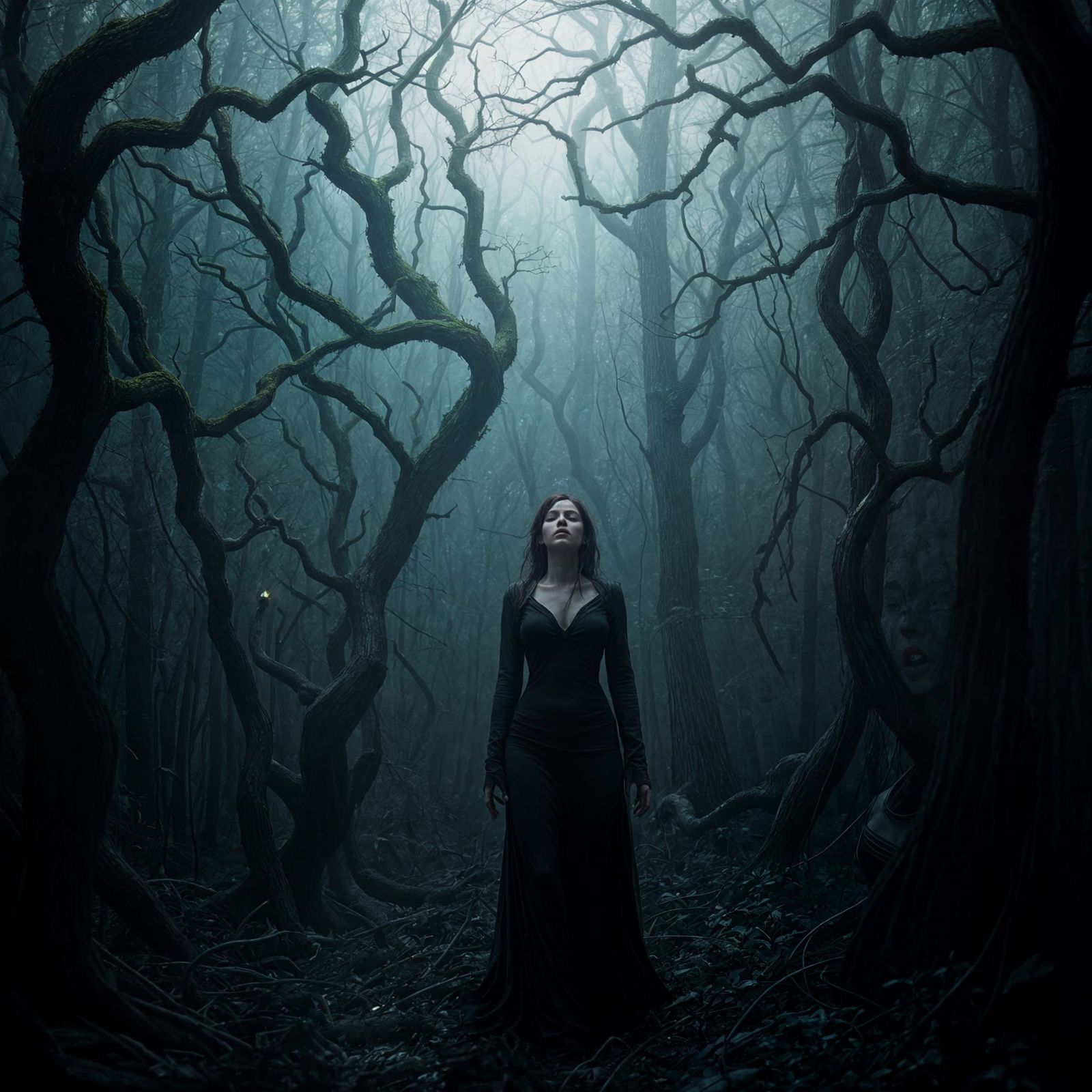 Sinister Eye Close-Up in a Dark Style