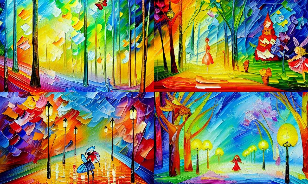 Fairy Wonderland: Neo-Impressionist Oil Painting