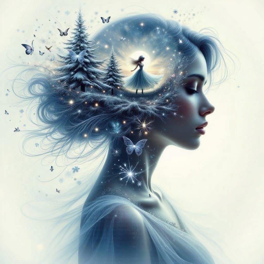 Winter Wonderland Silhouette: A Fairytale Illustration