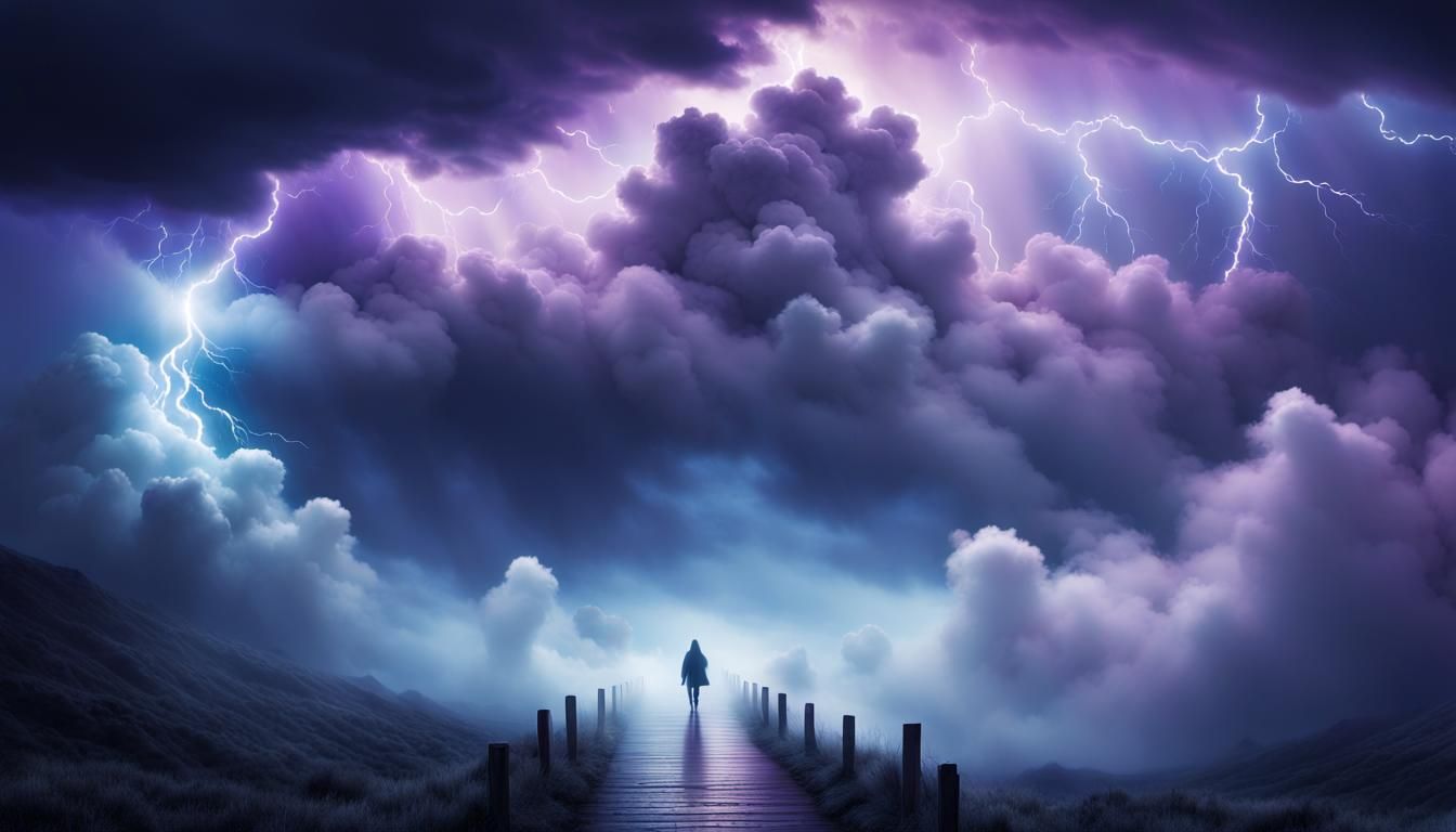 Wizard Walks into Ominous, Magical Lightning Storm