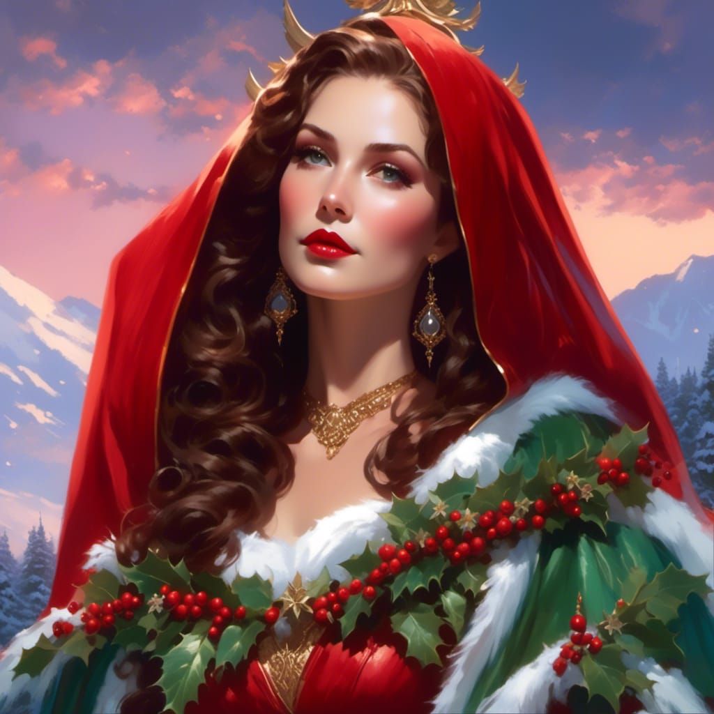 Mother Christmas in Luminous Landscape Style