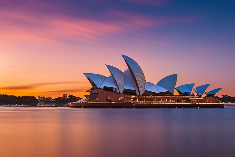 Surreal Sydney Opera House Sunset Reimagining