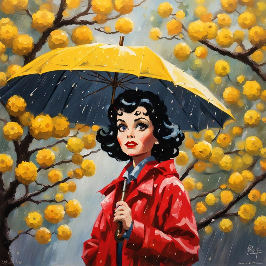 Betty Boop Barbie in Impressionistic Spring Scene