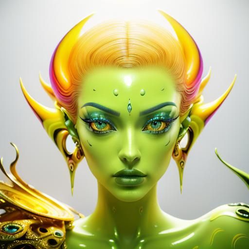 Surreal Glamorous Psychedelic Landscape in 3D CGI