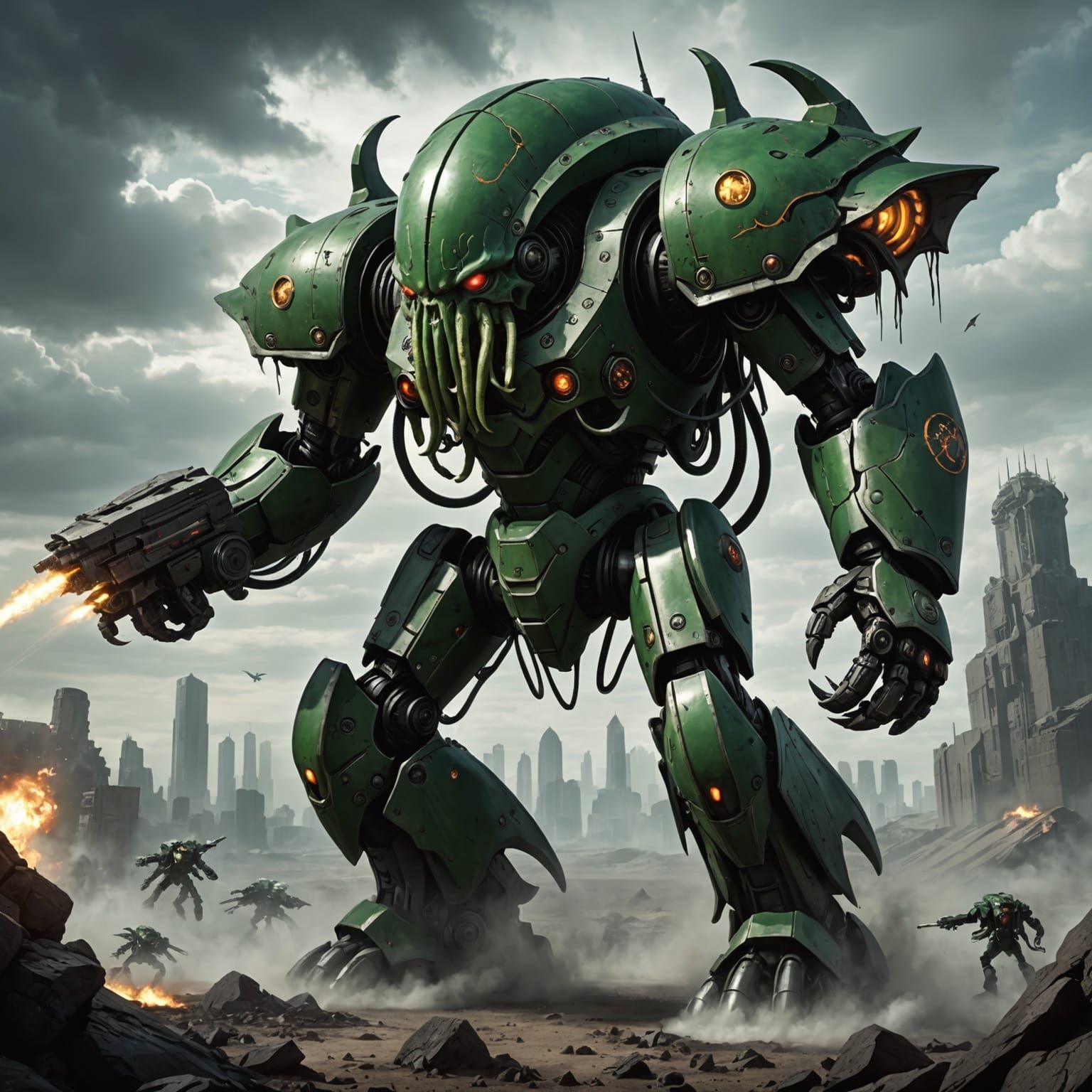 Mechanized Cthulhu Conquers Earth Realm