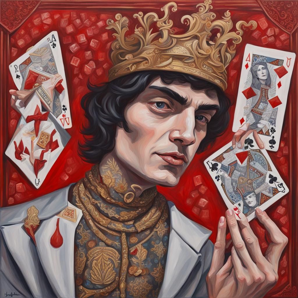 Jack of Diamonds in Paris: A Gouache Painting