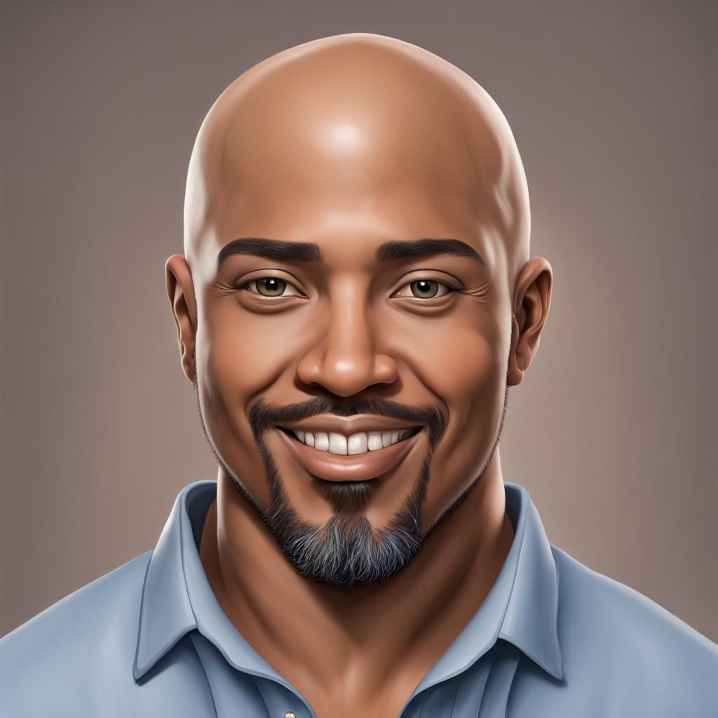 Ultra Realistic Portrait of a Bald Man