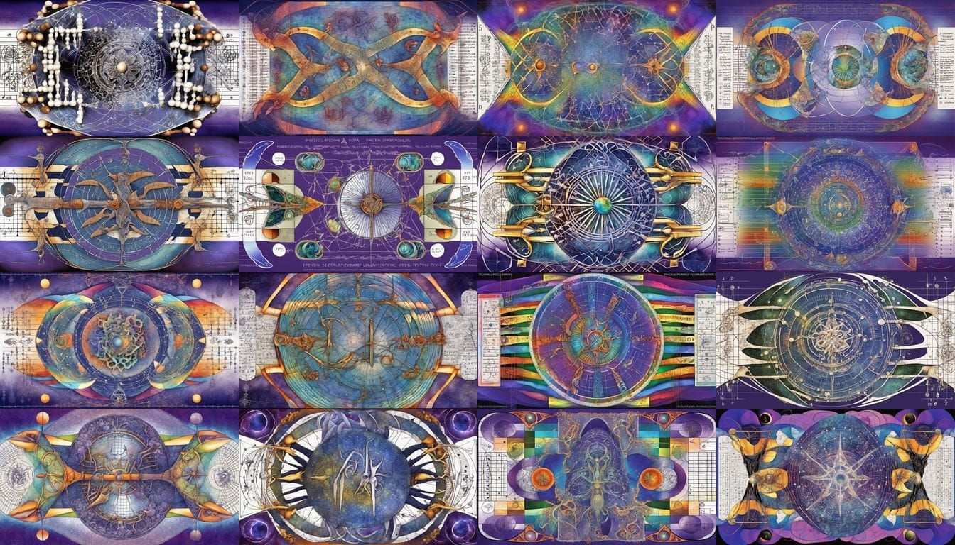 Esoteric Geometric Diagrams in Intricate Celtic Style