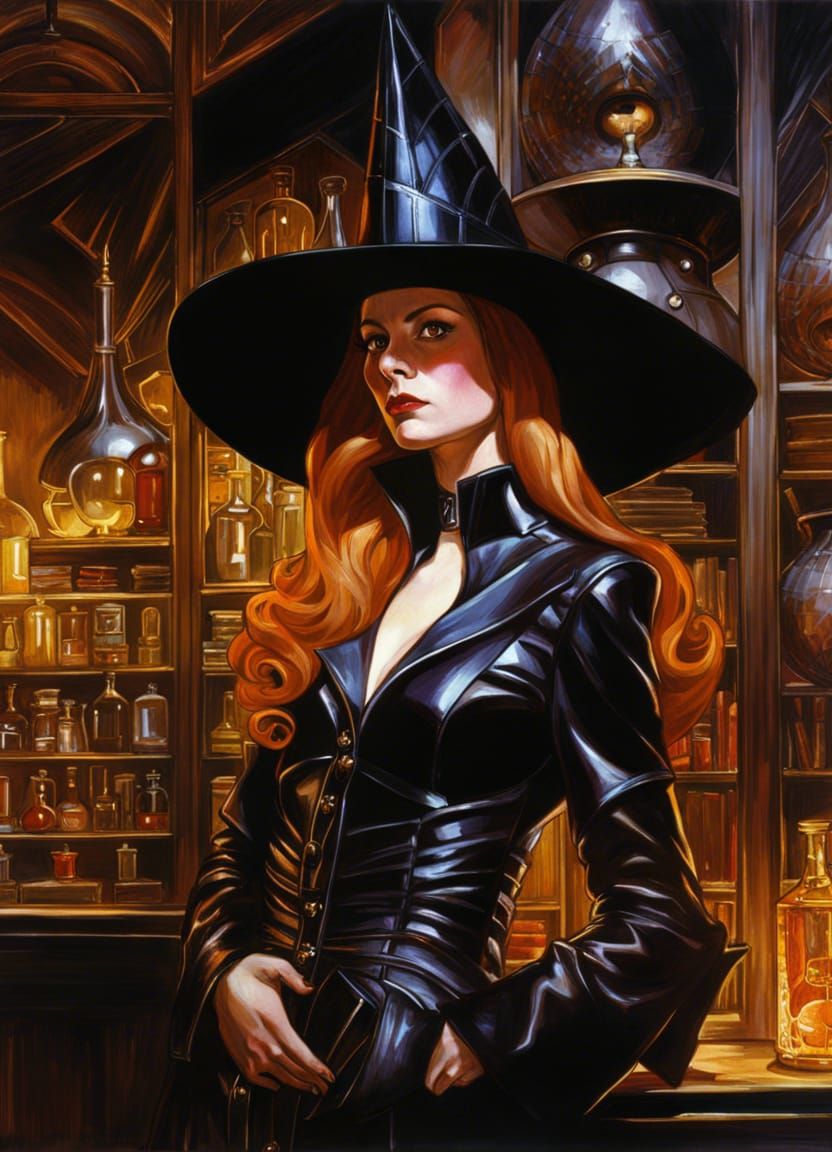 Frondeur Witch Portrait in Gothic Chemistry Lab