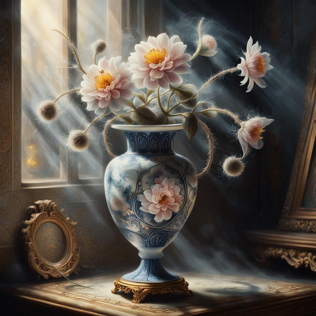 Fantastical Still Life: Flower Trapped in Vase