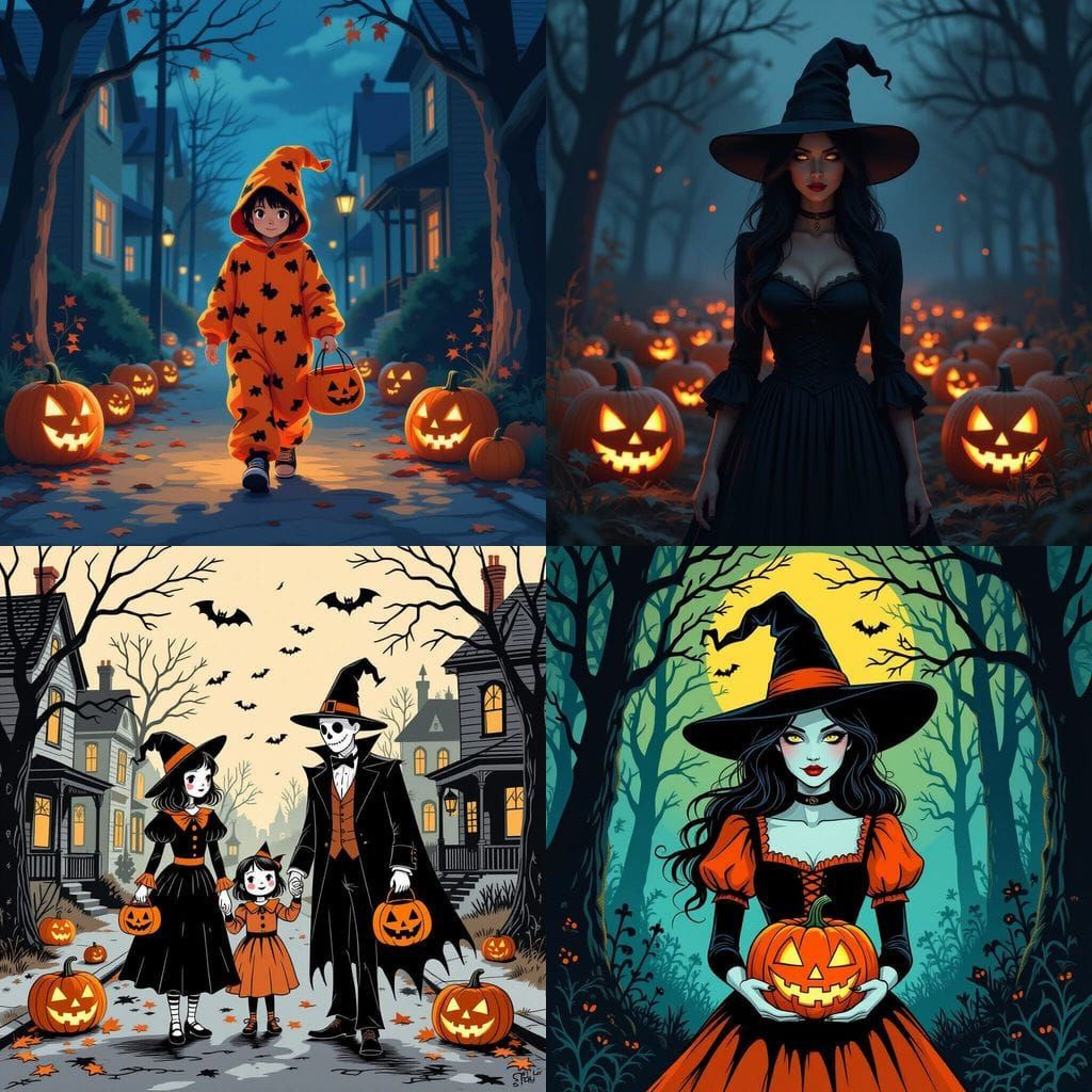 AI-Generated Halloween Celebration Image