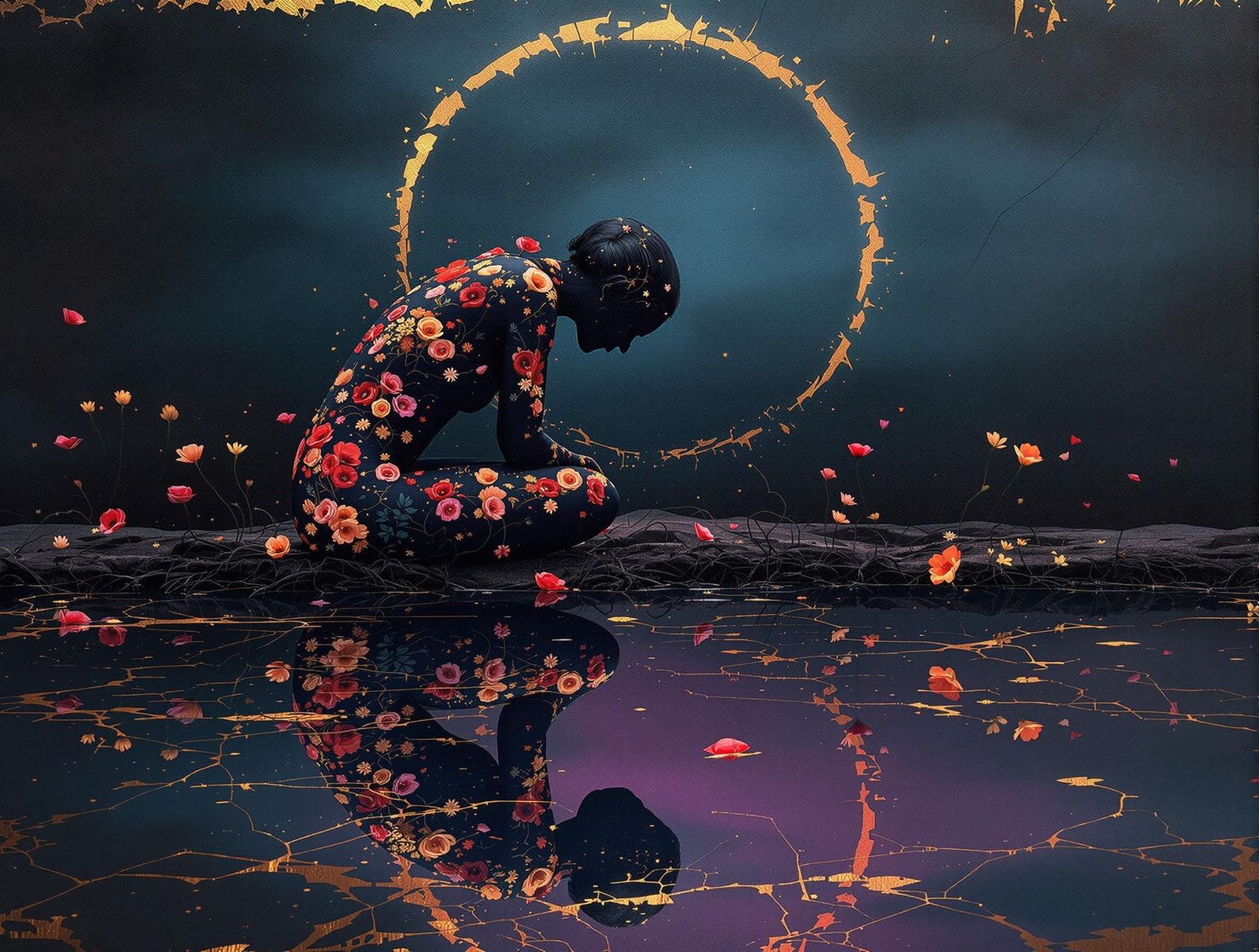 Resilient Polish Woman Amidst Nature's Revival