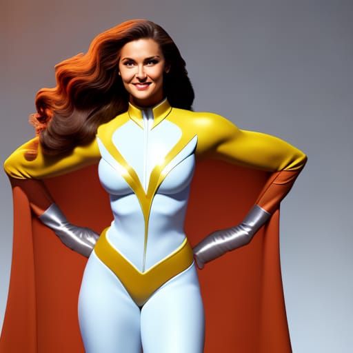 Superheroine Portrait in Comic Book Style