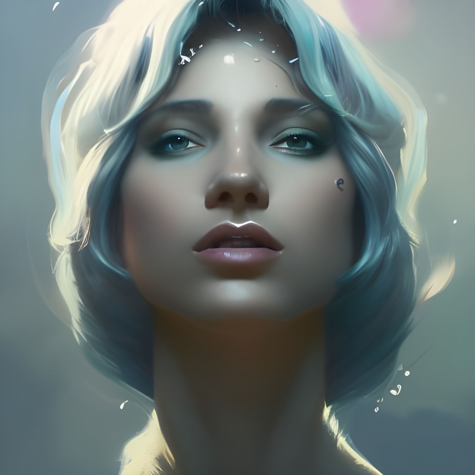 Queen Portrait in Summer Breeze: Hyperdetailed Digital Art