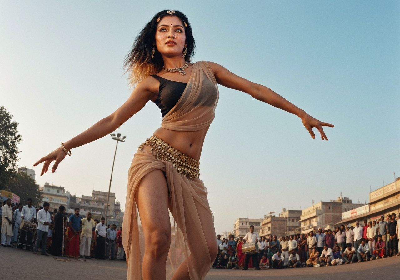 Intimidating Belly Dance in New Delhi: 8K Photography