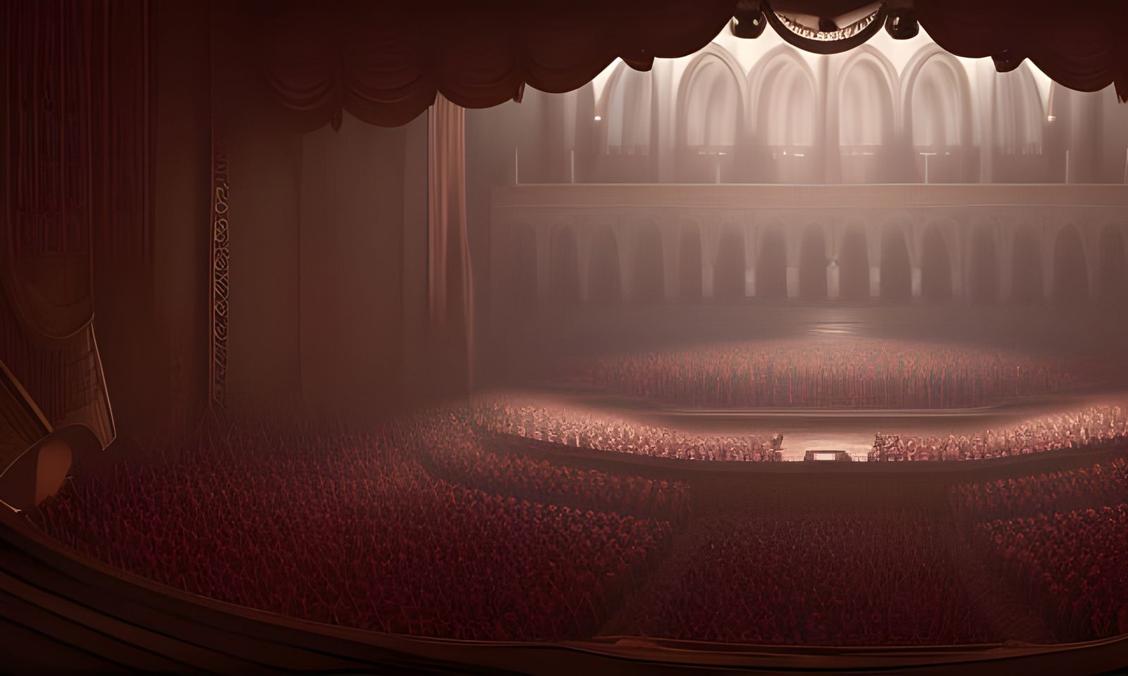 Spectacular Opera House Stage in Ornate Detail