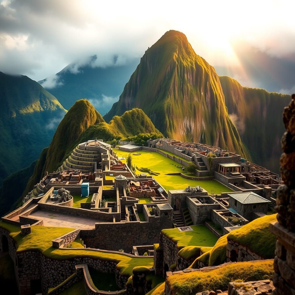 Majestic Incan Citadel Amidst Andean Peaks
