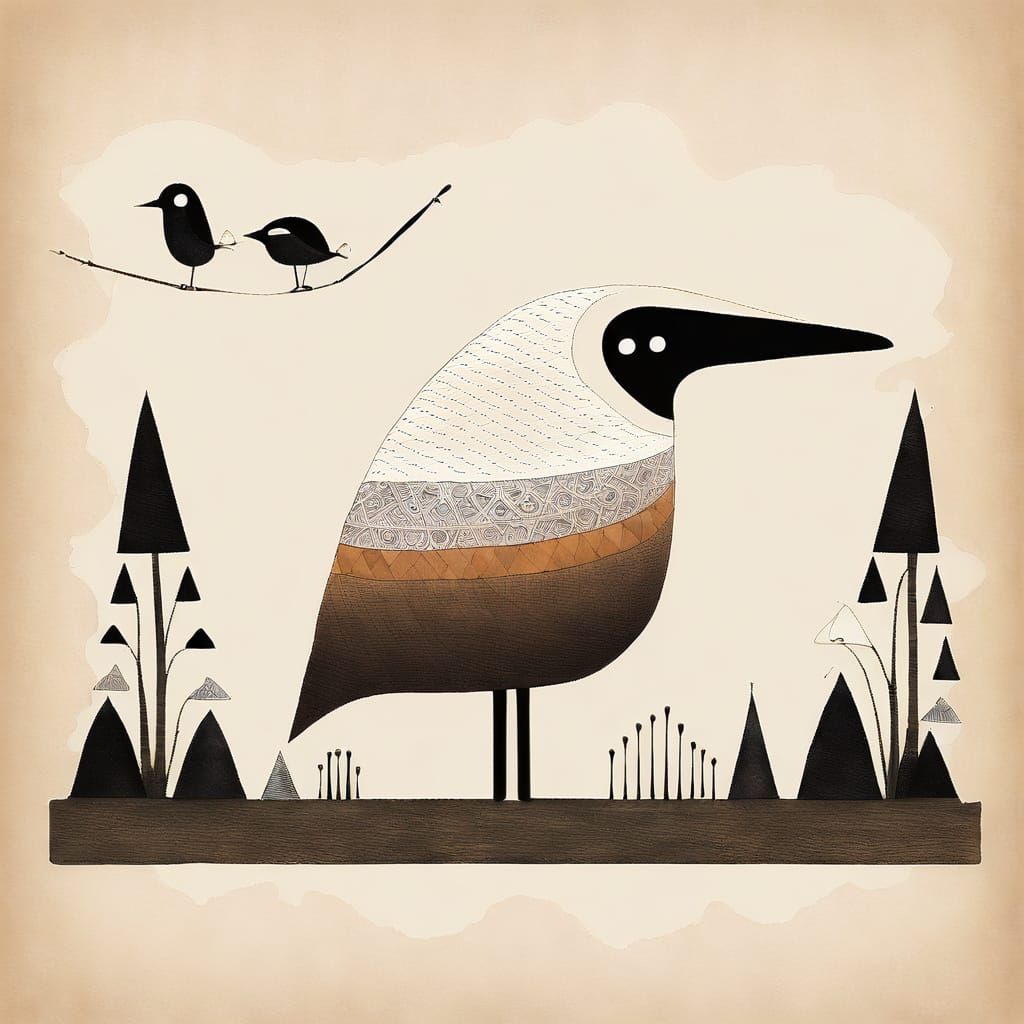 Surreal, Dreamlike Amphisbaena in a Whimsical, Watercolor St...