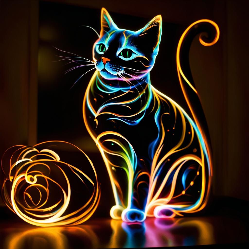 A bioluminescent cat