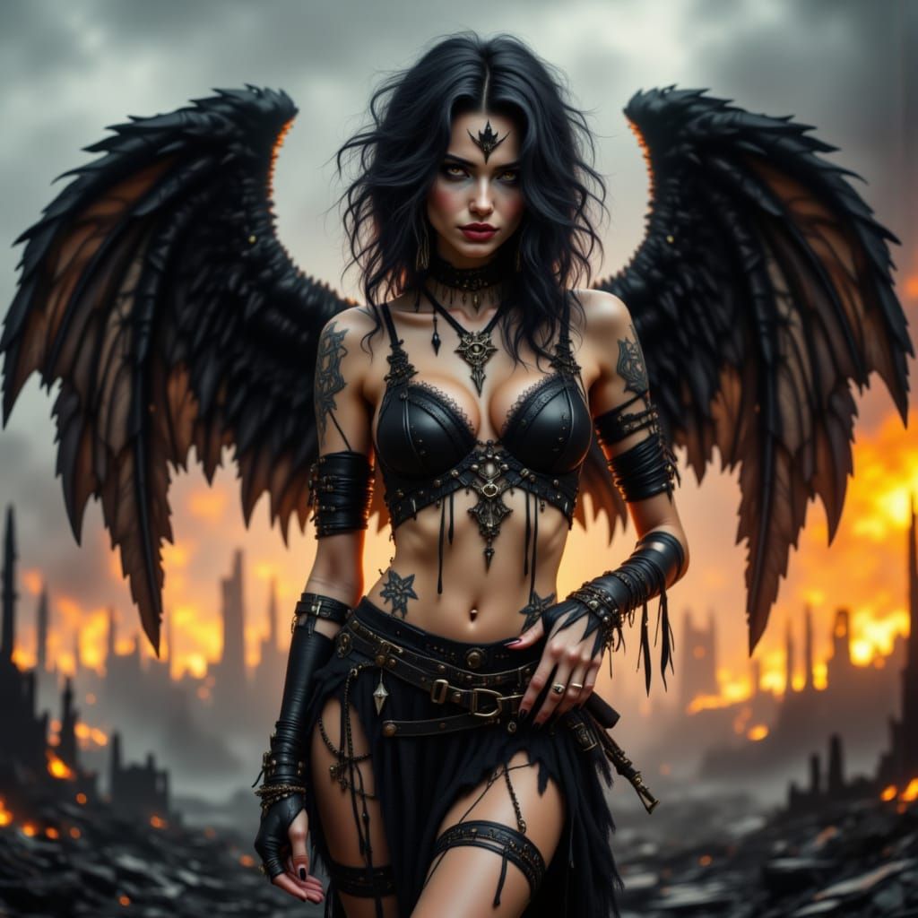 Dark Angel of Apocalypse Triumphs in Ruin