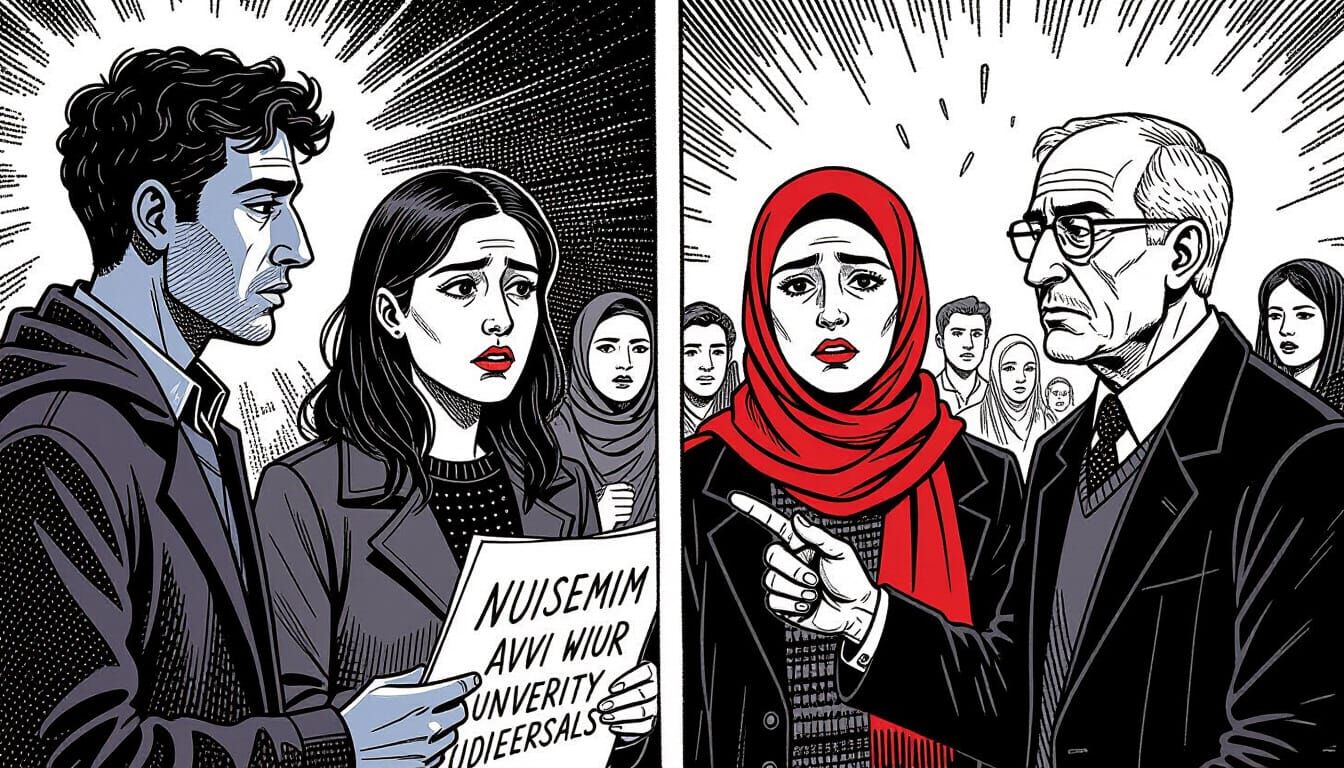 Graphic Novel Page: Students Protest Amidst Pain and Divisio...