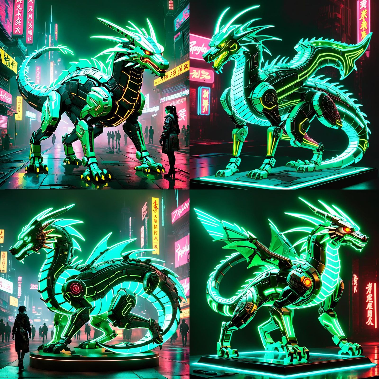 Jade Dragon in Cyberpunk 2099 Neon Style